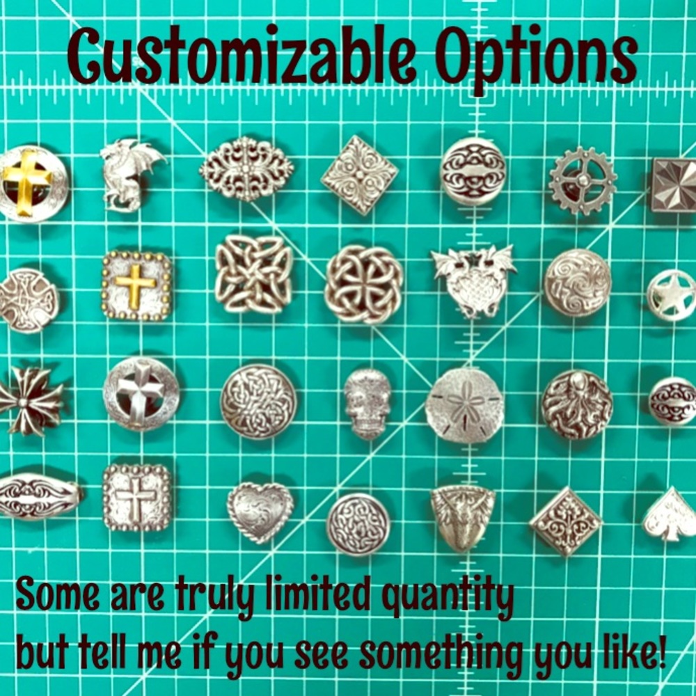 Options available for custom leather work.